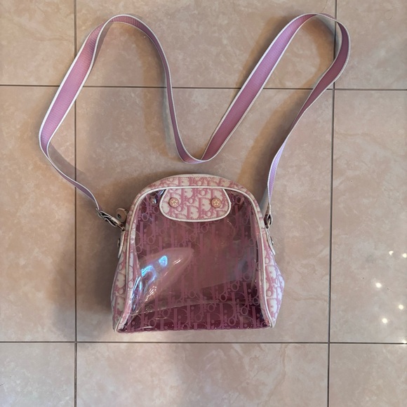 Dior pink monogram bag with vinyl clear detailing&star buttons. Fair condition - Picture 1 of 8